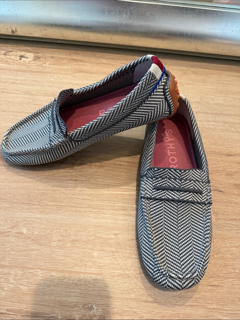 Rothy's - The Driver Herringbone Loafers - Iron Gray - Size 7 - Picture 4 of 12